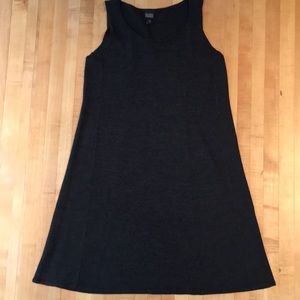 Eileen Fisher charcoal gray wool tank dress